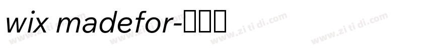 wix madefor字体转换